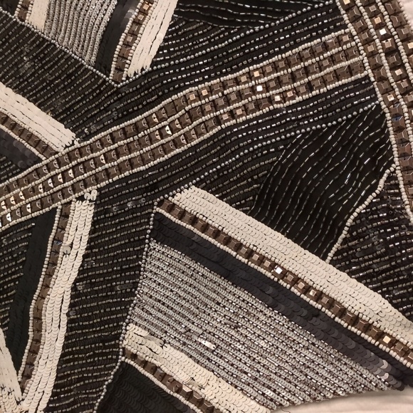 Rammi Brooke Daisy Beaded Embellished Cocktail Party Concert Festival Mini dress - Picture 9 of 15